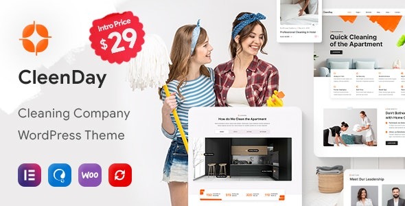 CleenDay Nulled – Cleaning Company WordPress Theme Free Download