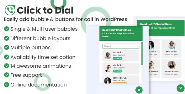 Click to dial WordPress plugin Nulled