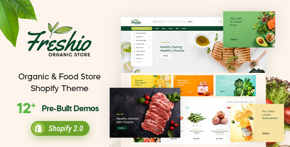 Freshio - Organic & Food Store WordPress Theme Nulled