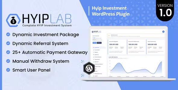 HYIP Investment WordPress Plugin Nulled