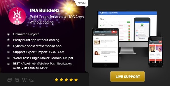 IMABuildeRz v3 Nulled Ionic Mobile App Builder + Code Generator Free Download