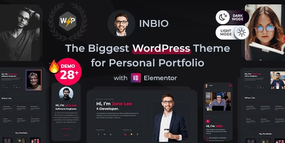 InBio – Personal Portfolio WordPress Theme