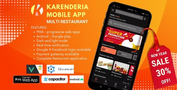 Karenderia 2 – Mobile App Multi Restaurant Nulled