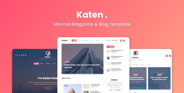 Katen - Blog & Magazine WordPress Theme Nulled