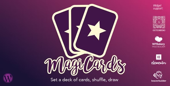 MagiCards - decks of cards to shuffle - WP plugin Nulled