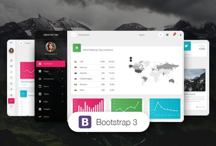 Material Dashboard Pro BS3 Nulled Free Download