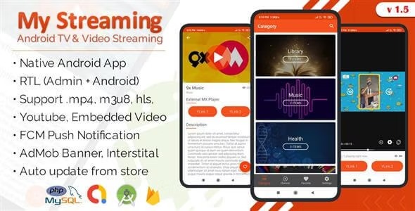 My Streaming Android App with Admin Panel Nulled