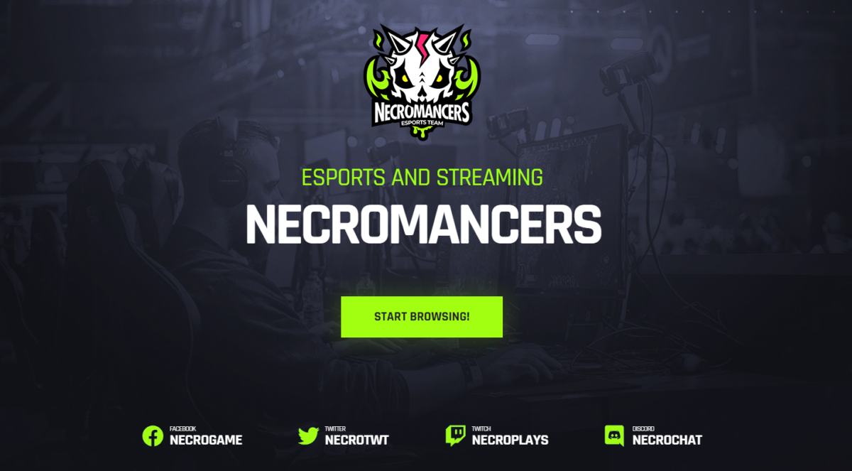 Necromancers-eSports-Gaming-Team-WordPress-Theme-Nulled