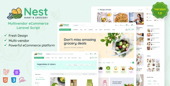Nest - Grocery Store WooCommerce WordPress Theme + RTL
