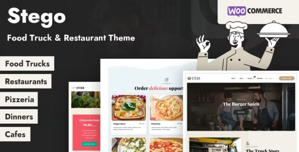 Stego Food Truck & Restaurant Theme Nulled