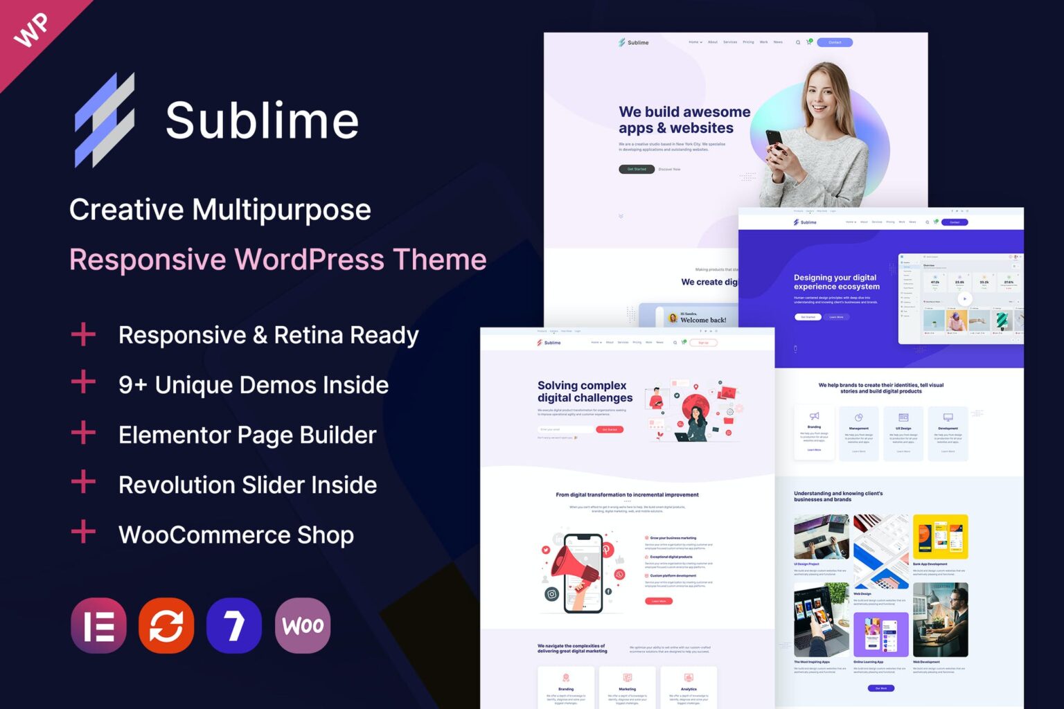 Sublime Creative Multipurpose WordPress Theme Nulled