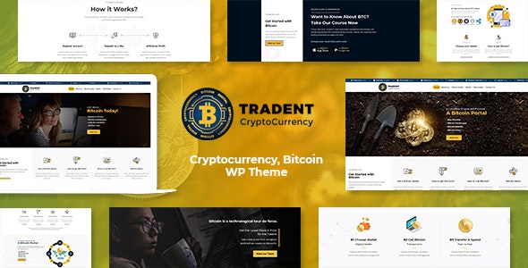 Tradent Cryptocurrency, Bitcoin WordPress Theme