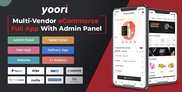 YOORI Nulled Flutter Multi-Vendor eCommerce Full App with Admin Panel Free Download