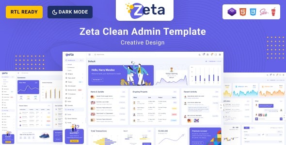 Zeta Nulled Bootstrap 5 HTML Admin & Dashboard Template Free Download