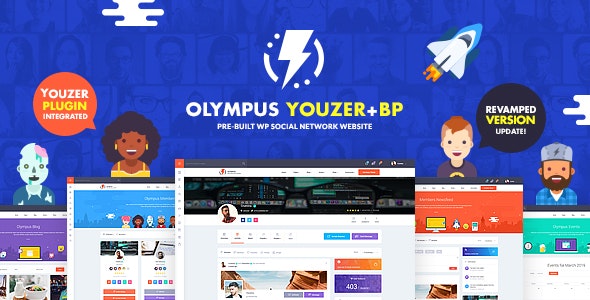 Olympus-Social-Networking-WordPress-Theme-Nulled
