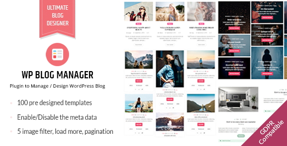 WP Blog Manager - Plugin to Manage / Design WordPress Blog
