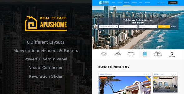 ApusHome - Real Estate WordPress Theme

