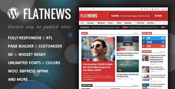 FlatNews WordPress Theme 