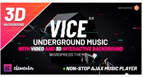 Vice: Underground Music Elementor WordPress Theme