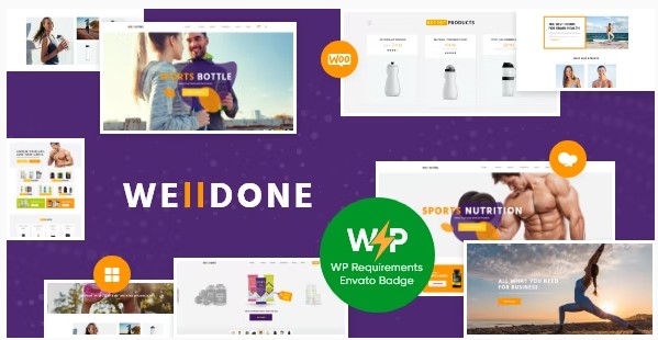 Welldone - Sports & Fitness Nutrition and Supplements Store WordPress Theme