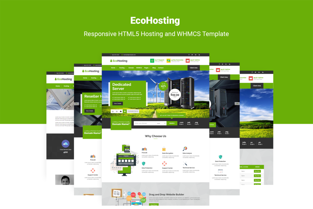 EcoHosting | Responsive HTML5 Hosting and WHMCS Template
